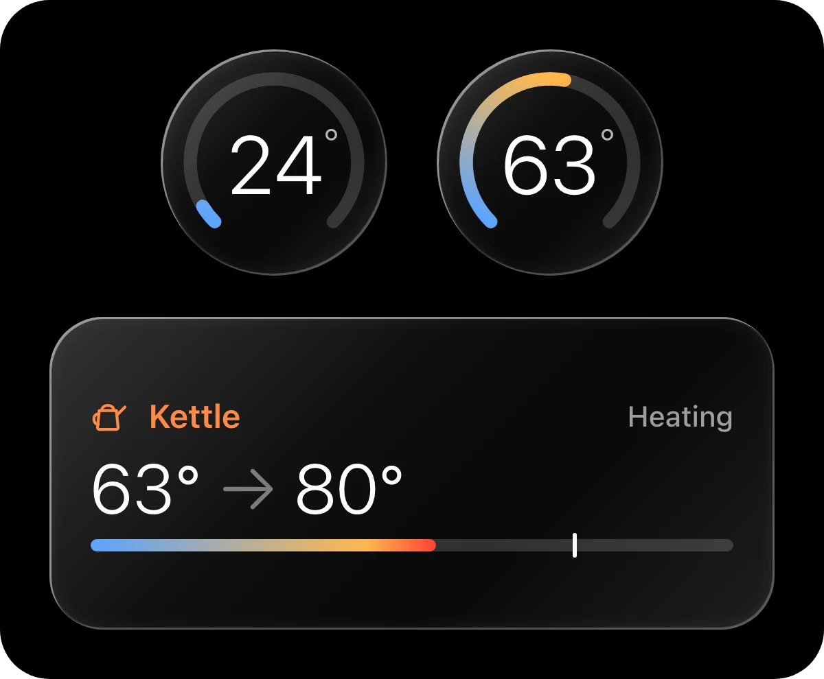 Kettle complications for the Apple Watch face.